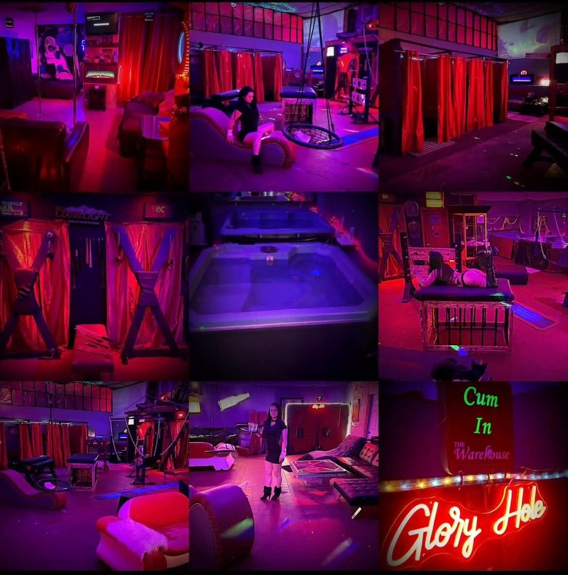 A collage showing spaces throughout The Warehouse