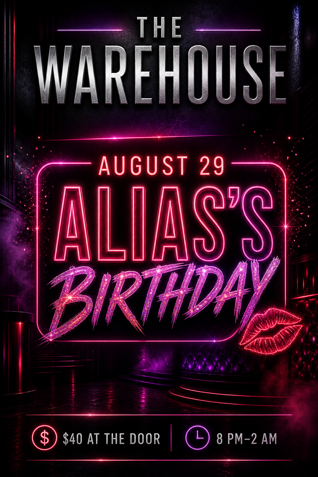 August 29 Alias's Birthday event poster